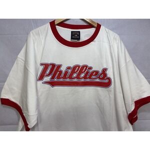 Philadelphia Phillies Shirt Cooperstown Collection Mens White Short Sleeve 3XL